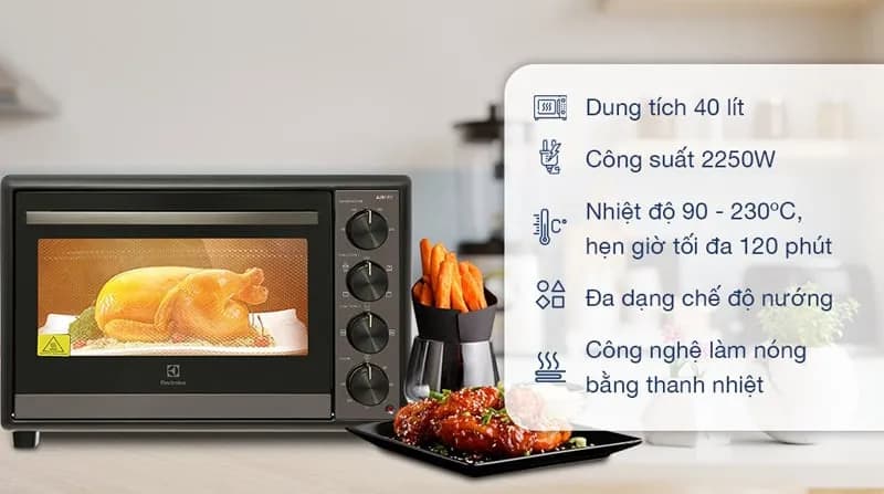 So sánh giá Lò nướng Electrolux EOT4022XFG 40 lít - Tìm sản phẩm giá rẻ nhất - Ảnh 3