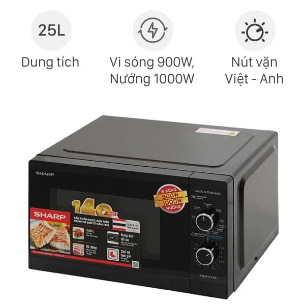 So sánh giá Lò vi sóng có nướng Sharp R-G251TV-BK 25 lít rẻ nhất? - Ảnh 4