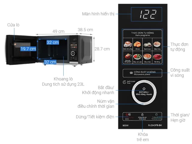 Top 1 so sánh giá Lò vi sóng Sharp R-2343FB-BK 23 lít - Tìm sản phẩm giá rẻ nhất - Ảnh 8