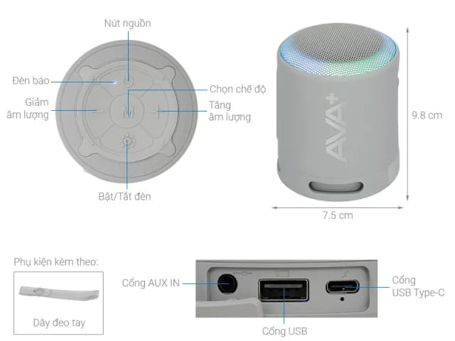 So sánh giá Loa Bluetooth AVA+ FreeGo F13 rẻ nhất? - Ảnh 4