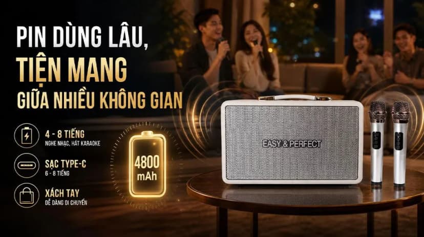 So sánh giá Loa karaoke xách tay Easy & Perfect EP-4205 Plus 35W - Tìm sản phẩm giá rẻ nhất - Ảnh 5