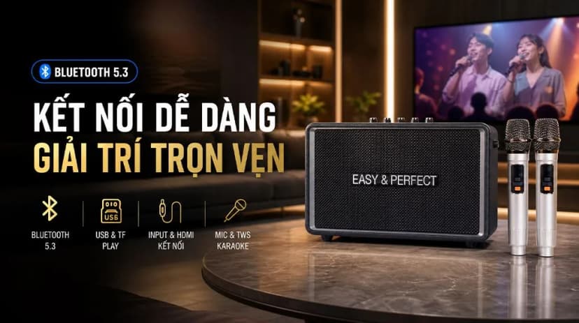 So sánh giá Loa karaoke xách tay Easy & Perfect EP-Tornado 130W - Đen - Tìm sản phẩm giá rẻ nhất - Ảnh 4