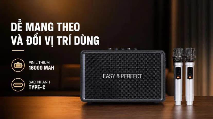 So sánh giá Loa karaoke xách tay Easy & Perfect EP-Tornado 130W - Đen - Tìm sản phẩm giá rẻ nhất - Ảnh 5