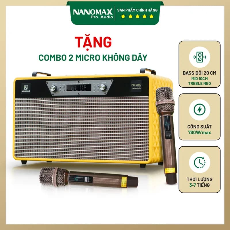 Loa karaoke xách tay Nanomax X-920 420W - Giá rẻ nhất hôm nay - Ảnh 4
