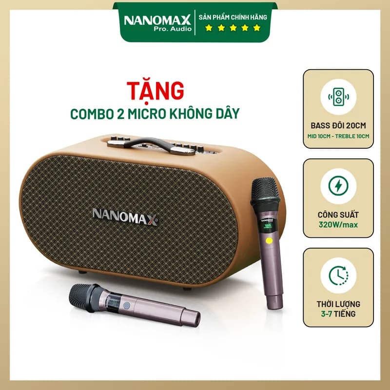 Loa karaoke xách tay Nanomax X-920 420W - Giá rẻ nhất hôm nay - Ảnh 5