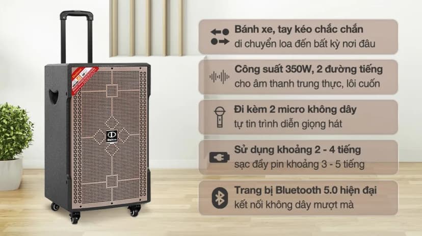 Loa kéo karaoke Dalton TS-12G350N 350W - Giá rẻ nhất hôm nay - Ảnh 2