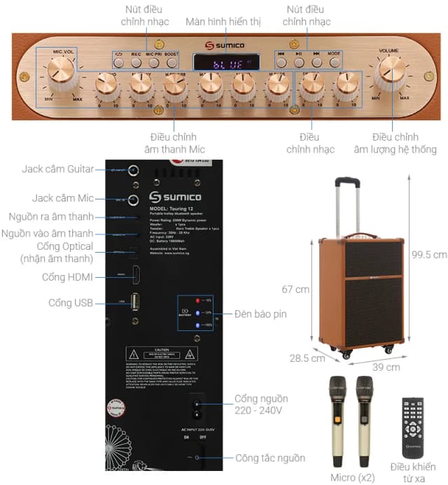 So sánh giá Loa kéo Sumico Touring 12 250W rẻ nhất? - Ảnh 13