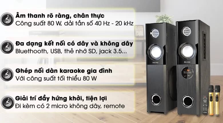 So sánh giá Cặp loa tháp Mozard M101 Đen 80W - Tìm sản phẩm giá rẻ nhất - Ảnh 3