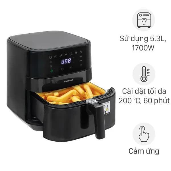 So sánh giá Nồi chiên không dầu Lock&Lock 7.2 lít EJF296BLK rẻ nhất? - Ảnh 17