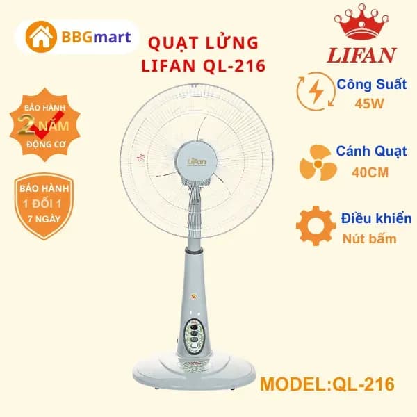 So sánh giá Quạt lửng Lifan 3 cánh QL-216 45W rẻ nhất? - Ảnh 13
