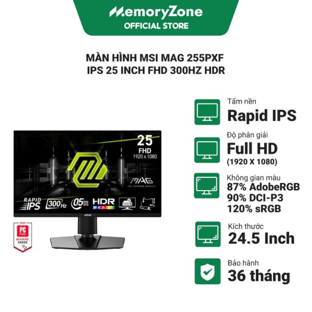 Top 1 so sánh giá Màn hình Gaming MSI MAG 255PXF (24.5 inch Full HD, IPS, 300Hz, 0.5ms) - Tìm sản phẩm giá rẻ nhất - Ảnh 17
