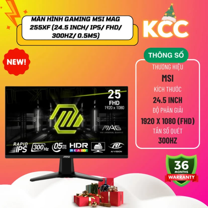 Màn hình Gaming MSI MAG 255PXF (24.5 inch Full HD, IPS, 300Hz, 0.5ms) - Giá rẻ nhất hôm nay - Ảnh 5