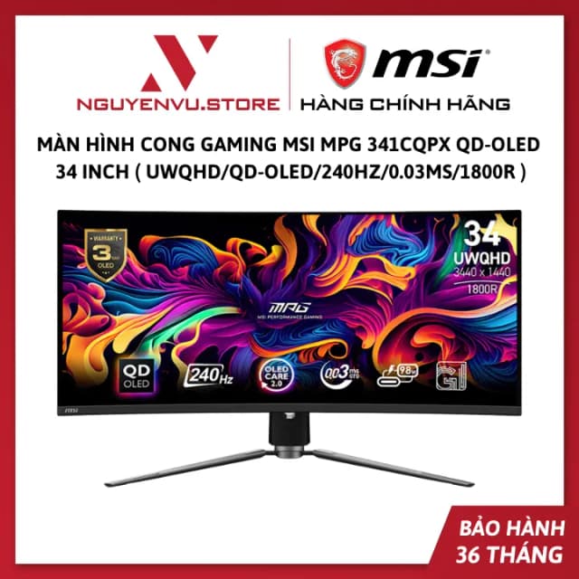 Top 1 so sánh giá Màn hình Gaming MSI MPG 341CQR QD-OLED (34 inch UWQHD, QD-OLED, 360Hz, 0.03ms) - Tìm sản phẩm giá rẻ nhất - Ảnh 13