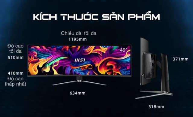 Top 1 so sánh giá Màn hình Gaming MSI MPG 491CQP QD-OLED (49 inch DQHD, QD-OLED, 144Hz, 0.03ms) - Tìm sản phẩm giá rẻ nhất - Ảnh 4