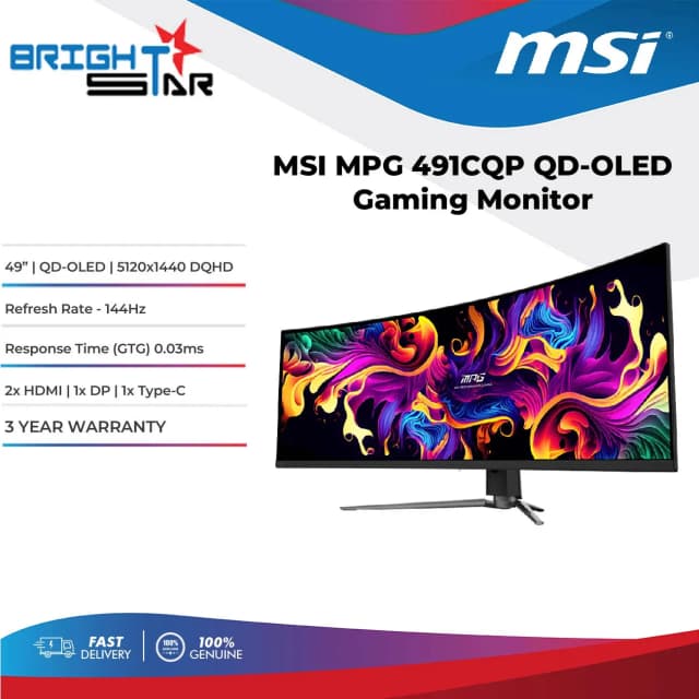Top 1 so sánh giá Màn hình Gaming MSI MPG 491CQP QD-OLED (49 inch DQHD, QD-OLED, 144Hz, 0.03ms) - Tìm sản phẩm giá rẻ nhất - Ảnh 6