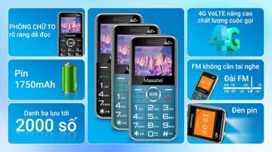 Điện thoại Masstel Fami 50 4G - 2