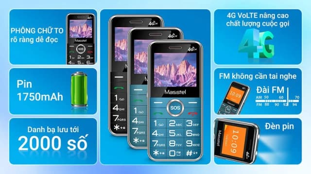Điện thoại Masstel Fami 50 4G - 2