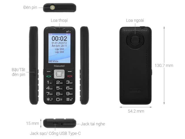 Điện thoại Masstel IZI T6 4G - 3