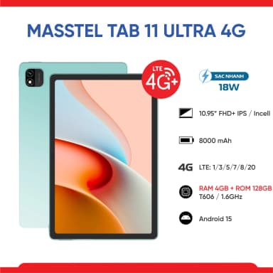 Máy tính bảng Masstel Tab 11 Ultra 4G 4GB/128GB - 5