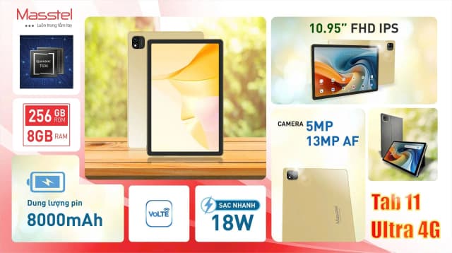 Máy tính bảng Masstel Tab 11 Ultra 4G 8GB/256GB - 5