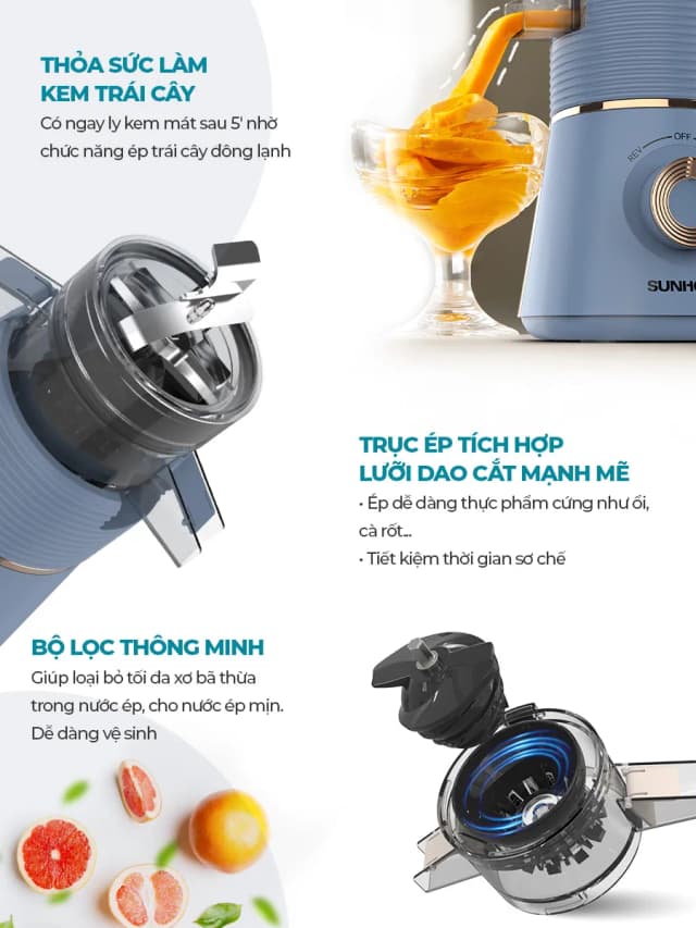 Top 1 so sánh giá Máy ép chậm Sunhouse SHD5514 - Tìm sản phẩm giá rẻ nhất - Ảnh 12