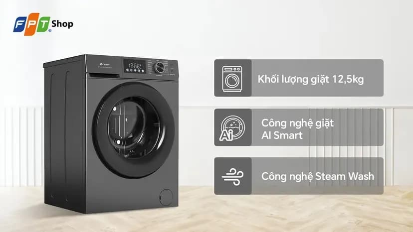 Máy giặt Casper Inverter 12.5 kg WF-D125VGR1 - Giá rẻ nhất hôm nay - Ảnh 9