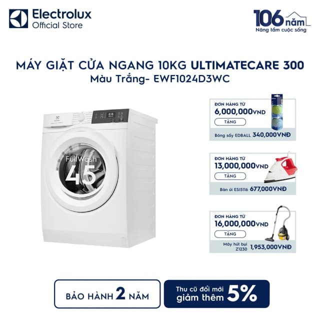 So sánh giá Máy giặt Electrolux UltimateCare 300 Inverter 10 kg EWF1024D3WC rẻ nhất? - Ảnh 14