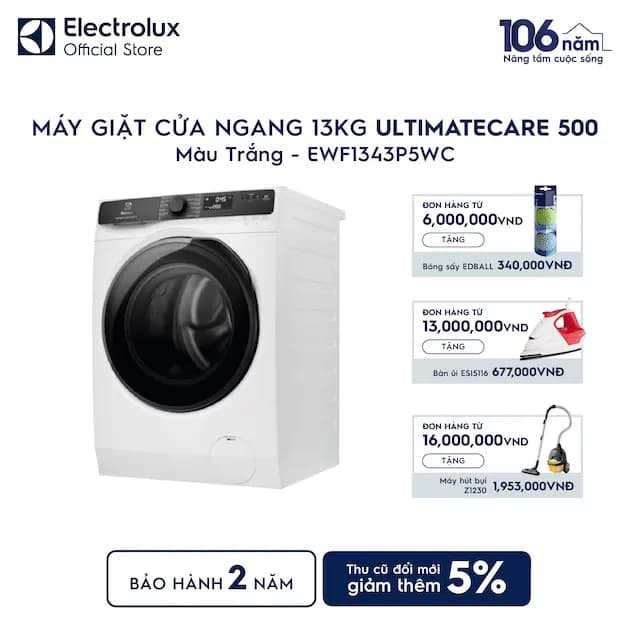 Máy giặt Electrolux UltimateCare 500 Inverter 13 kg EWF1343P5WC - Giá rẻ nhất hôm nay - Ảnh 9