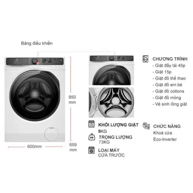 So sánh giá Máy giặt Electrolux UltimateCare 500 Inverter 9 kg EWF9023P5WC rẻ nhất? - Ảnh 5