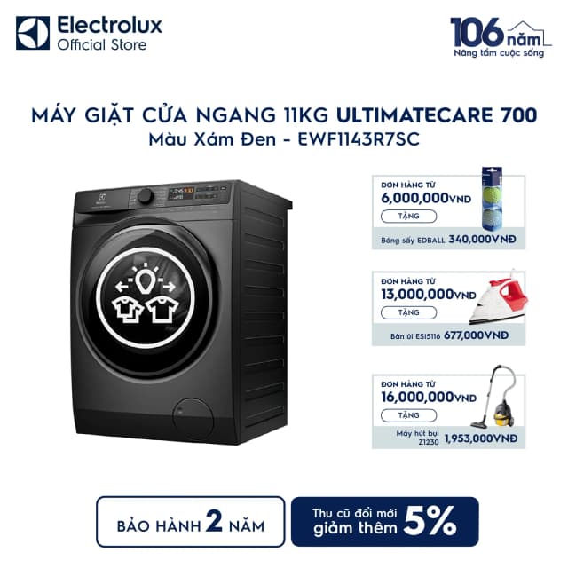 So sánh giá Máy giặt Electrolux UltimateCare 700 Inverter 11 kg EWF1143R7SC rẻ nhất? - Ảnh 5