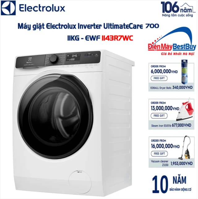 So sánh giá Máy giặt Electrolux UltimateCare 700 Inverter 11 kg EWF1143R7WC rẻ nhất? - Ảnh 20