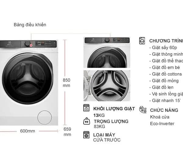 So sánh giá Máy giặt Electrolux UltimateCare 700 Inverter 13 kg EWF1343R7WC rẻ nhất? - Ảnh 20