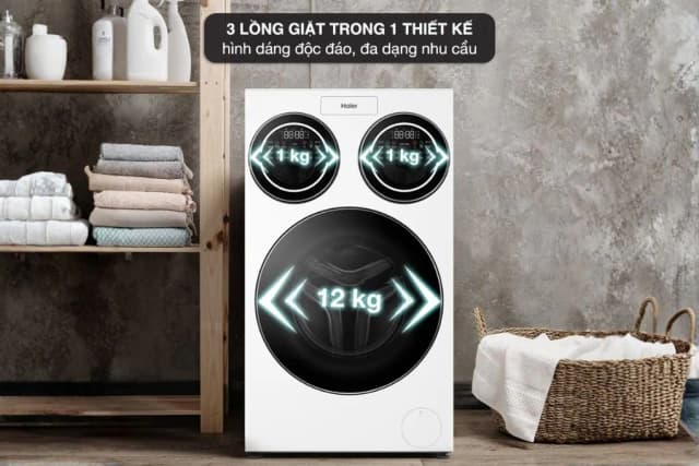 So sánh giá Máy giặt Haier 3 lồng MultiWash Inverter 14 kg (12 kg + 2x1 kg) HW140-BD14697WU1 rẻ nhất? - Ảnh 4