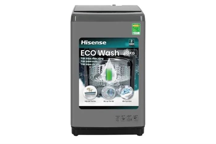 Máy giặt Hisense 8 kg WTZQ8012UT - Giá rẻ nhất hôm nay - Ảnh 1