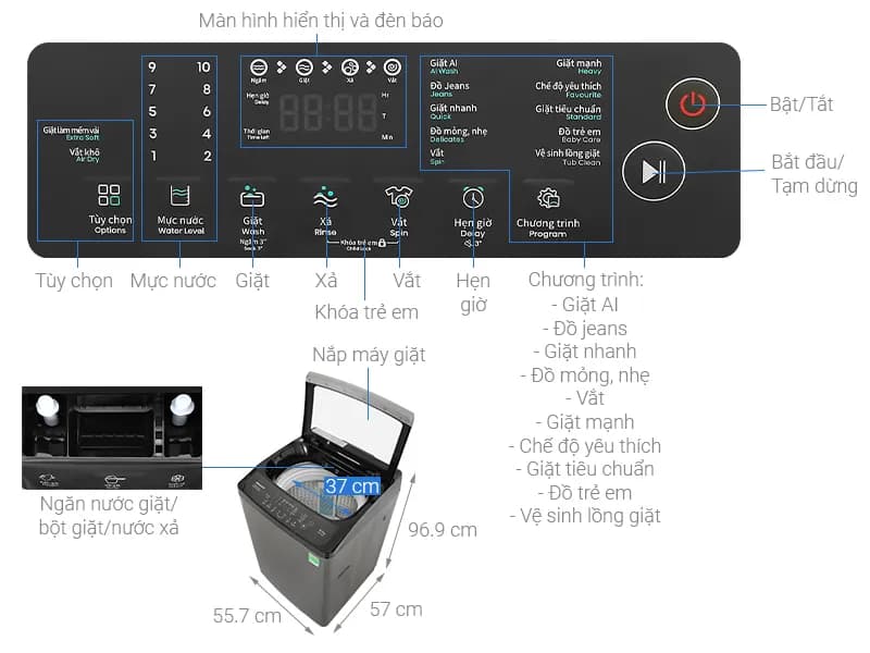 Máy giặt Hisense 10.5 kg WTJA1015UT - Giá rẻ nhất hôm nay - Ảnh 20