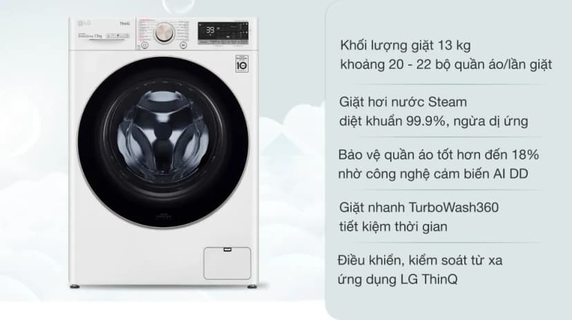 Máy giặt LG AI DD Inverter 13 kg FX1413S3KA - Giá rẻ nhất hôm nay - Ảnh 15