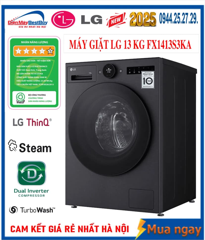 Máy giặt LG AI DD Inverter 13 kg FX1413S3KA - Giá rẻ nhất hôm nay - Ảnh 16