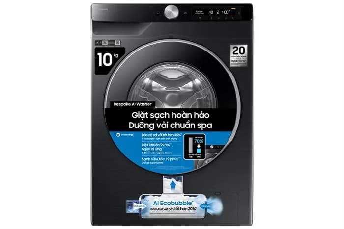 Máy giặt Samsung AI EcoBubble Inverter 10 kg WW10DG6U34LBSV - Giá rẻ nhất hôm nay - Ảnh 1