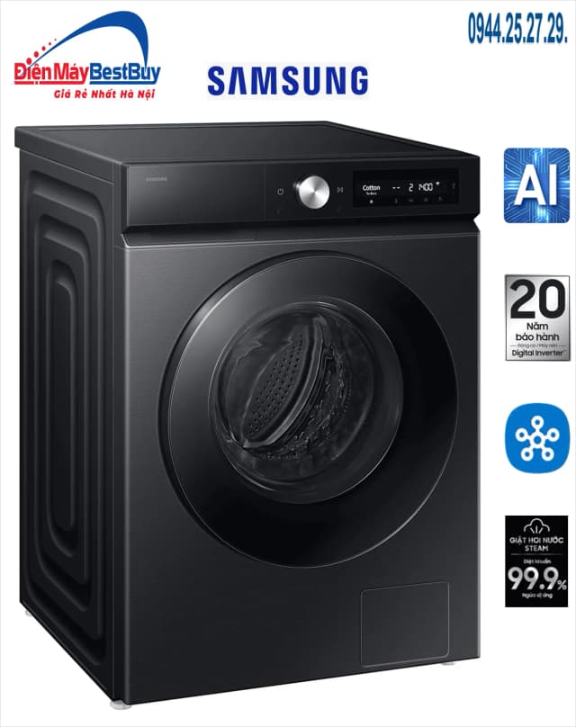 So sánh giá Máy giặt Samsung Bespoke AI EcoBubble Inverter 10 kg WW10DB7U34GBSV rẻ nhất? - Ảnh 15