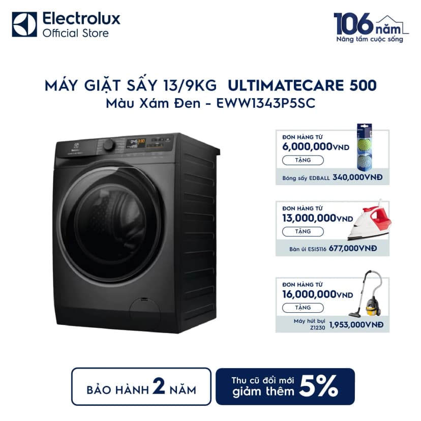 So sánh giá Máy giặt sấy Electrolux UltimateCare 500 Inverter 13 kg EWW1343P5SC - Tìm sản phẩm giá rẻ nhất - Ảnh 5