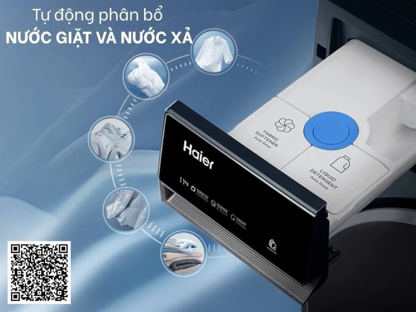 Máy giặt sấy Haier Inverter giặt 14 kg - sấy 8 kg HWD140-BD14387GNU1 - Giá rẻ nhất hôm nay - Ảnh 10