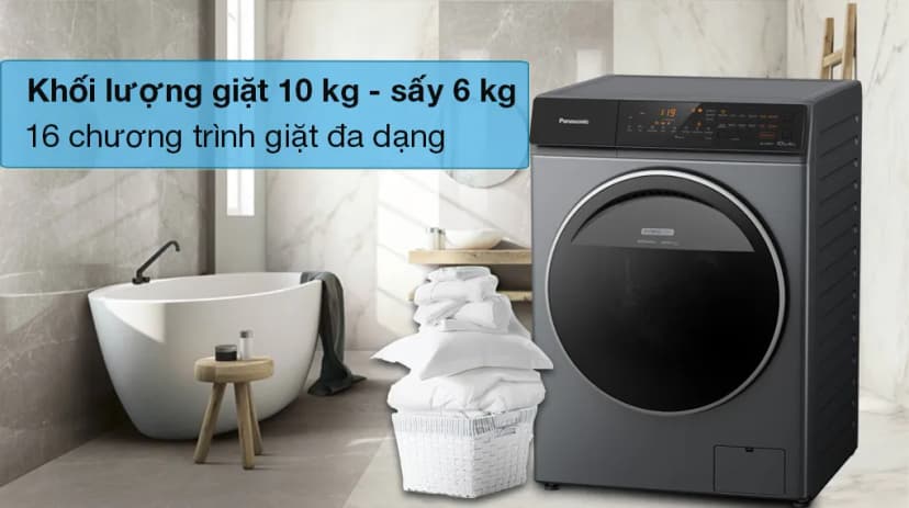 Máy giặt sấy Panasonic Inverter giặt 10 kg - sấy 7 kg NA-S20DG1BVT - Giá rẻ nhất hôm nay - Ảnh 7