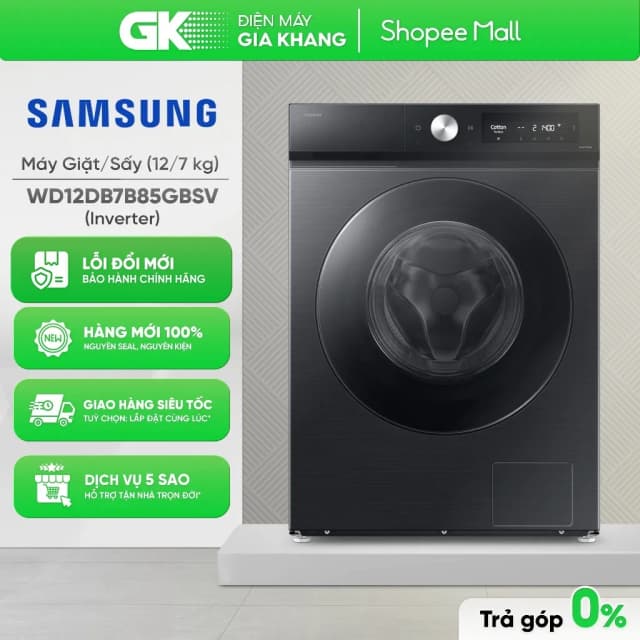 So sánh giá Máy giặt sấy Samsung Bespoke Inverter giặt 12 kg - sấy 7 kg WD12DB7B85GBSV rẻ nhất? - Ảnh 15