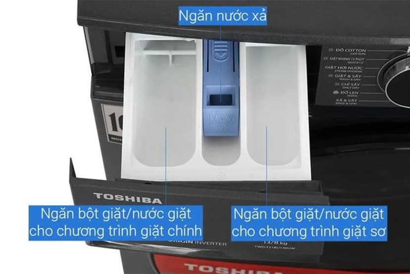 Máy giặt sấy Toshiba Inverter giặt 13 kg - sấy 8 kg TWD-T21BU140UWV(MG) - Giá rẻ nhất hôm nay - Ảnh 18