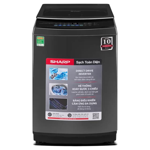 Máy giặt Sharp Inverter 13 kg ES-TM130CD-DS - Ảnh 4
