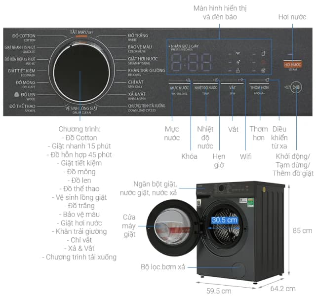 Top 1 so sánh giá Máy giặt Toshiba Inverter 11 kg TW-T33B120UWV(MK) - Tìm sản phẩm giá rẻ nhất - Ảnh 29