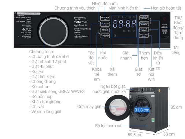 Top 1 so sánh giá Máy giặt Toshiba Inverter 11 kg TW-T33B120UWV(MK) - Tìm sản phẩm giá rẻ nhất - Ảnh 59