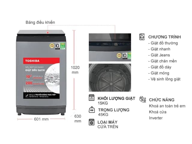 Top 1 so sánh giá Máy giặt Toshiba Inverter 13 kg TW-T33B140UWV(MK) - Tìm sản phẩm giá rẻ nhất - Ảnh 85