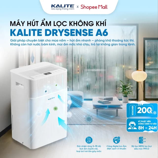 So sánh giá Máy hút ẩm Kalite DrySense A6 rẻ nhất? - Ảnh 7