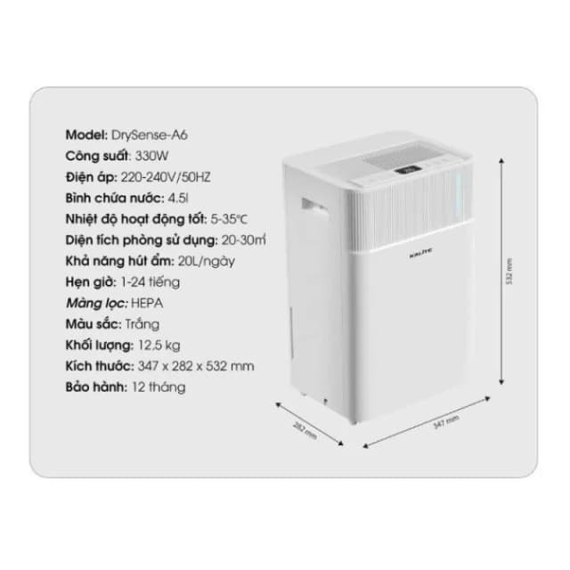 So sánh giá Máy hút ẩm Kalite DrySense A6 rẻ nhất? - Ảnh 8